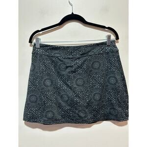 Tranquility black grey athletic skort women M built in shorts geometric pattern